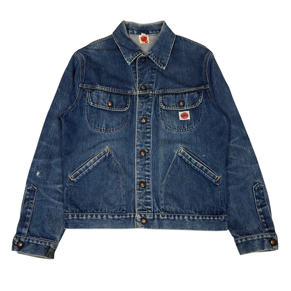 Vintage 60 GWG Great Western Garment Co. Denim Jacket Men's Medium Western Eagle